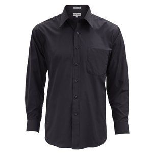 Mens Black Long Sleeve Regular Fit Dress Shirt Sleeve 38/39